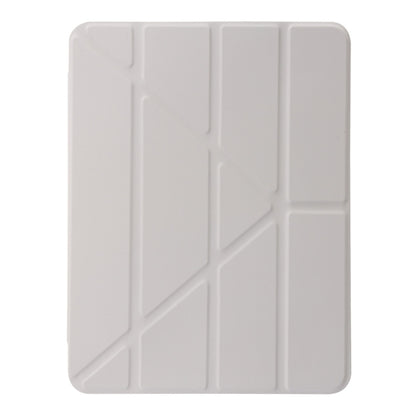 For iPad Pro 13 2025 / 2024 Clear Acrylic Deformation Leather Tablet Case(Grey) by buy2fix