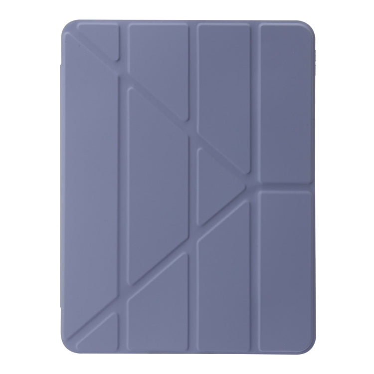 For iPad Pro 13 2024 Clear Acrylic Deformation Leather Tablet Case(Lavender Purple) - iPad Pro 13 2024 Cases by buy2fix | Online Shopping UK | buy2fix