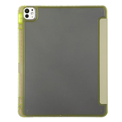 For iPad Pro 13 2025 / 2024 Clear Acrylic Deformation Leather Tablet Case(Yellow) by buy2fix