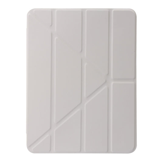 For iPad Air 13 2025 / 2024 Clear Acrylic Deformation Leather Tablet Case(Grey) by buy2fix