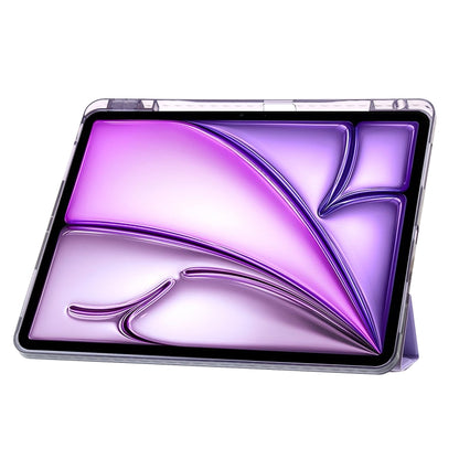 For iPad Air 13 2025 / 2024 Clear Acrylic Deformation Leather Tablet Case(Lavender Purple) by buy2fix