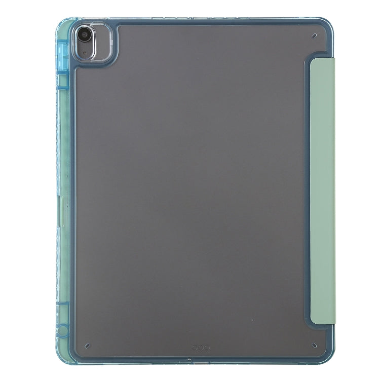 For iPad Air 13 2025 / 2024 Clear Acrylic Deformation Leather Tablet Case(Ice Blue) by buy2fix