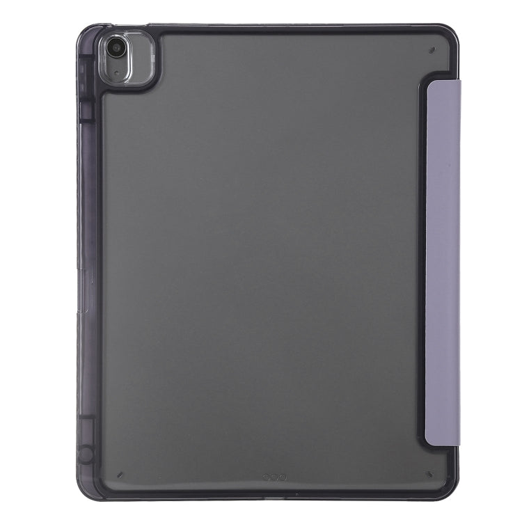 For iPad Air 11 2025 / 2024 Clear Acrylic Deformation Leather Tablet Case(Lavender Purple) by buy2fix