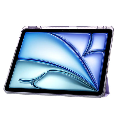 For iPad Air 11 2025 / 2024 Clear Acrylic Deformation Leather Tablet Case(Lavender Purple) by buy2fix
