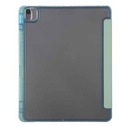 For iPad Air 11 2025 / 2024 Clear Acrylic Deformation Leather Tablet Case(Ice Blue) by buy2fix