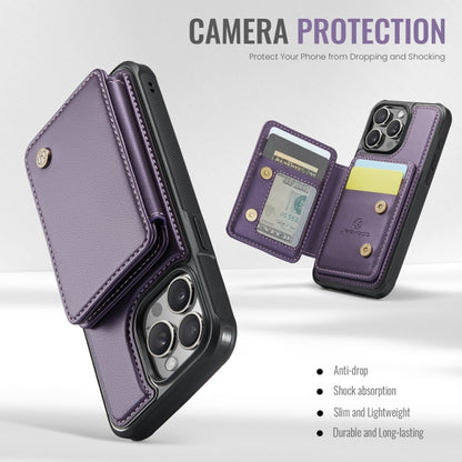 For iPhone 14 Pro JEEHOOD J05 Business Magnetic Style RFID Leather Phone Case(Purple) - iPhone 14 Pro Cases by JEEHOOD | Online Shopping UK | buy2fix