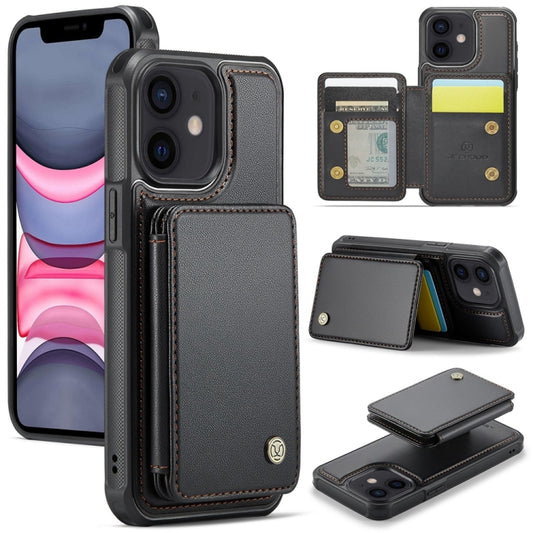 For iPhone 11 JEEHOOD J05 Business Magnetic Style RFID Leather Phone Case(Black) - iPhone 11 Cases by JEEHOOD | Online Shopping UK | buy2fix