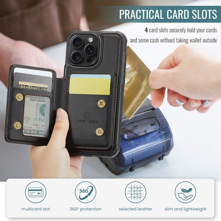 For iPhone 11 JEEHOOD J05 Business Magnetic Style RFID Leather Phone Case(Black) - iPhone 11 Cases by JEEHOOD | Online Shopping UK | buy2fix