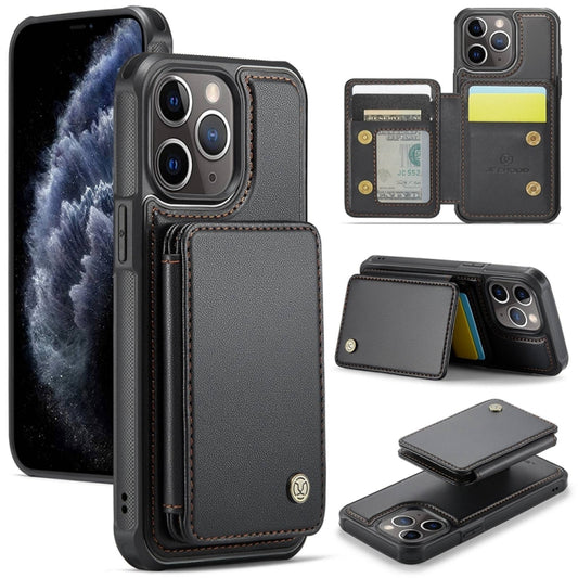 For iPhone 11 Pro Max JEEHOOD J05 Business Magnetic Style RFID Leather Phone Case(Black) - iPhone 11 Pro Max Cases by JEEHOOD | Online Shopping UK | buy2fix