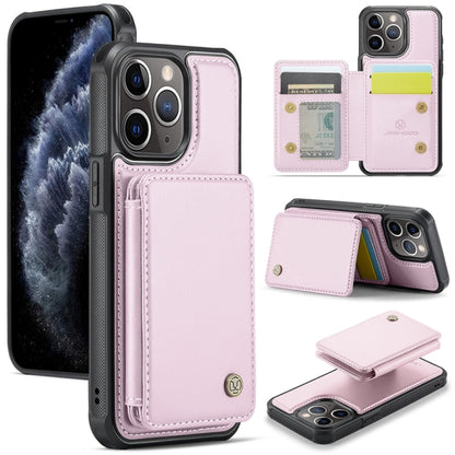 For iPhone 11 Pro Max JEEHOOD J05 Business Magnetic Style RFID Leather Phone Case(Pink) - iPhone 11 Pro Max Cases by JEEHOOD | Online Shopping UK | buy2fix