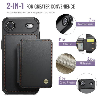 For iPhone Air JEEHOOD J05 Business Magnetic Style RFID Leather Phone Case(Black) - iPhone Air Cases by JEEHOOD | Online Shopping UK | buy2fix
