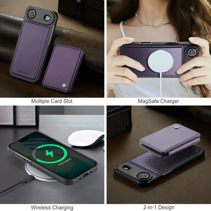 For iPhone Air JEEHOOD J05 Business Magnetic Style RFID Leather Phone Case(Purple) - iPhone Air Cases by JEEHOOD | Online Shopping UK | buy2fix