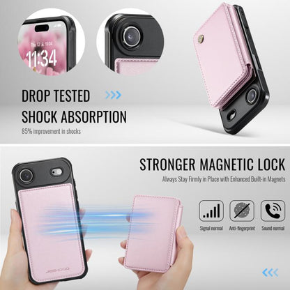 For iPhone Air JEEHOOD J05 Business Magnetic Style RFID Leather Phone Case(Pink) - iPhone Air Cases by JEEHOOD | Online Shopping UK | buy2fix