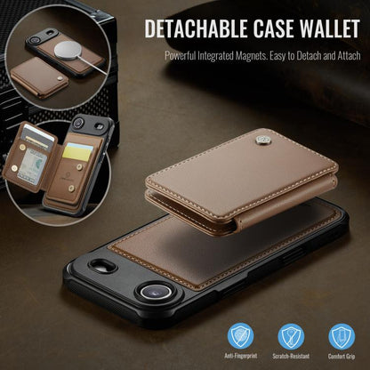 For iPhone Air JEEHOOD J05 Business Magnetic Style RFID Leather Phone Case(Brown) - iPhone Air Cases by JEEHOOD | Online Shopping UK | buy2fix