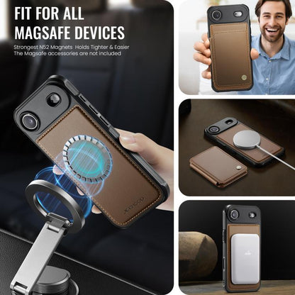 For iPhone Air JEEHOOD J05 Business Magnetic Style RFID Leather Phone Case(Brown) - iPhone Air Cases by JEEHOOD | Online Shopping UK | buy2fix