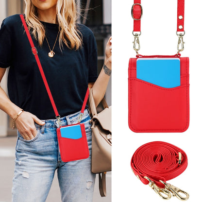 For Motorola Razr 40 Dual Card Slots Folding Phone Case(Red) by buy2fix