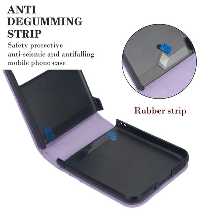 For Motorola Razr 40 Dual Card Slots Folding Phone Case(Purple) by buy2fix