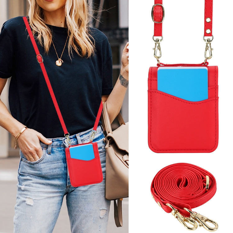 For Motorola Razr 40 Ultra Dual Card Slots Folding Phone Case(Red) by buy2fix