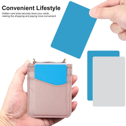 For Motorola Razr 40 Ultra Dual Card Slots Folding Phone Case(Rose Gold) by buy2fix