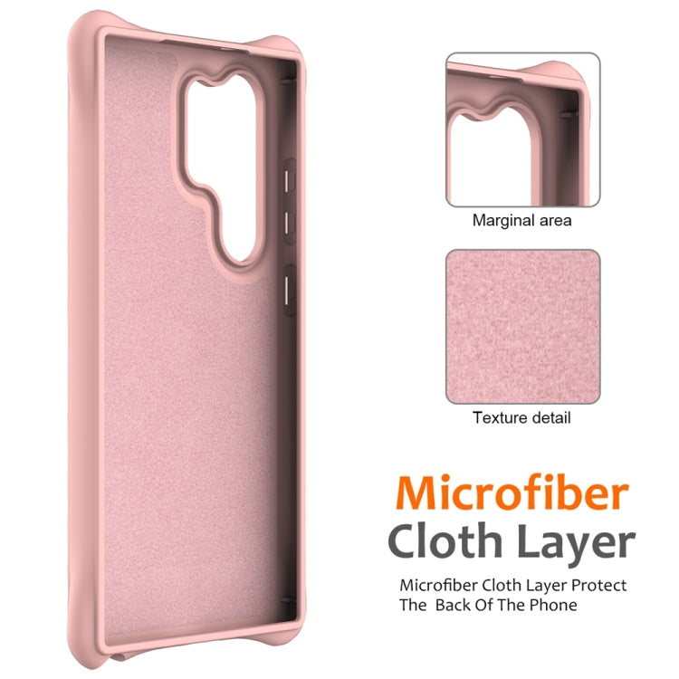 For Samsung Galaxy S25 Ultra 5G Wave Texture MagSafe Magnetic Liquid Silicone Phone Case(Pink) by buy2fix