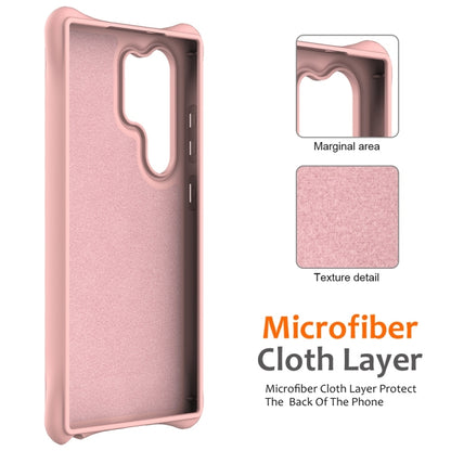 For Samsung Galaxy S25 Ultra 5G Wave Texture MagSafe Magnetic Liquid Silicone Phone Case(Pink) by buy2fix