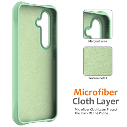For Samsung Galaxy S25+ 5G Wave Texture MagSafe Magnetic Liquid Silicone Phone Case(Green) by buy2fix