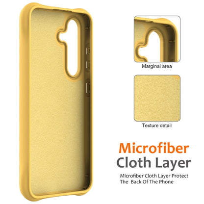 For Samsung Galaxy S25+ 5G Wave Texture MagSafe Magnetic Liquid Silicone Phone Case(Yellow) by buy2fix