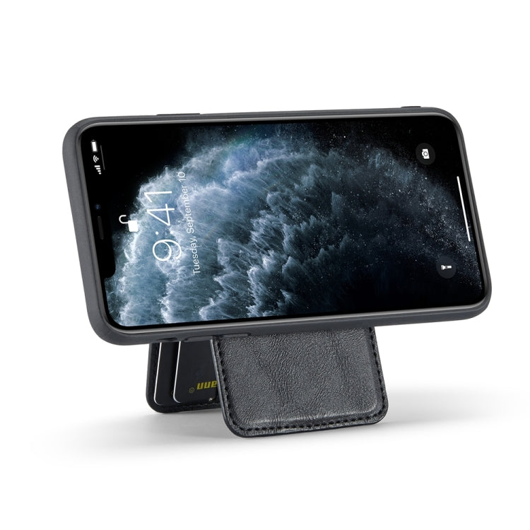 For iPhone 11 Pro Max Fierre Shann Cowhide Vertical Flip Magnetic Card Holder Phone Case(Black) - iPhone 11 Pro Max Cases by FIERRE SHANN | Online Shopping UK | buy2fix