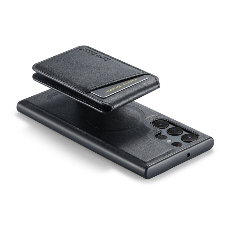 For Samsung Galaxy S23 Ultra 5G Fierre Shann Cowhide Vertical Flip Magnetic Card Holder Phone Case(Black) - Galaxy S23 Ultra 5G Cases by FIERRE SHANN | Online Shopping UK | buy2fix