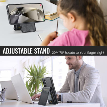 For Samsung Galaxy S24 FE 5G Fierre Shann Cowhide Vertical Flip Magnetic Card Holder Phone Case(Black) - Galaxy S24 FE 5G Cases by FIERRE SHANN | Online Shopping UK | buy2fix