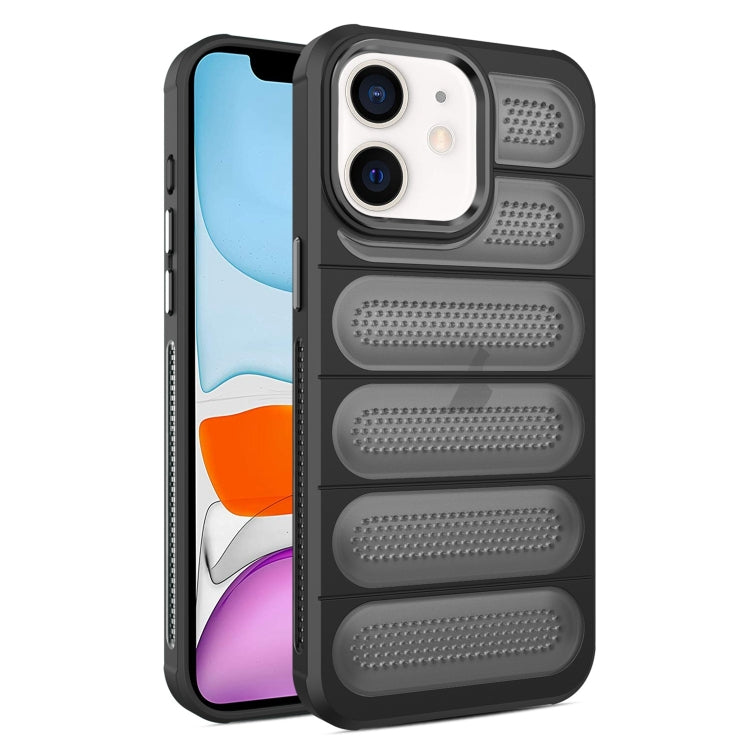 For iPhone 11 Cooling Armor Translucent Mesh Breathable Phone Case(Black) by buy2fix