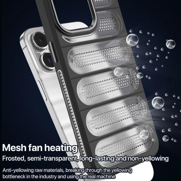 For iPhone 13 Pro Max Cooling Armor Translucent Mesh Breathable Phone Case(Pink) by buy2fix