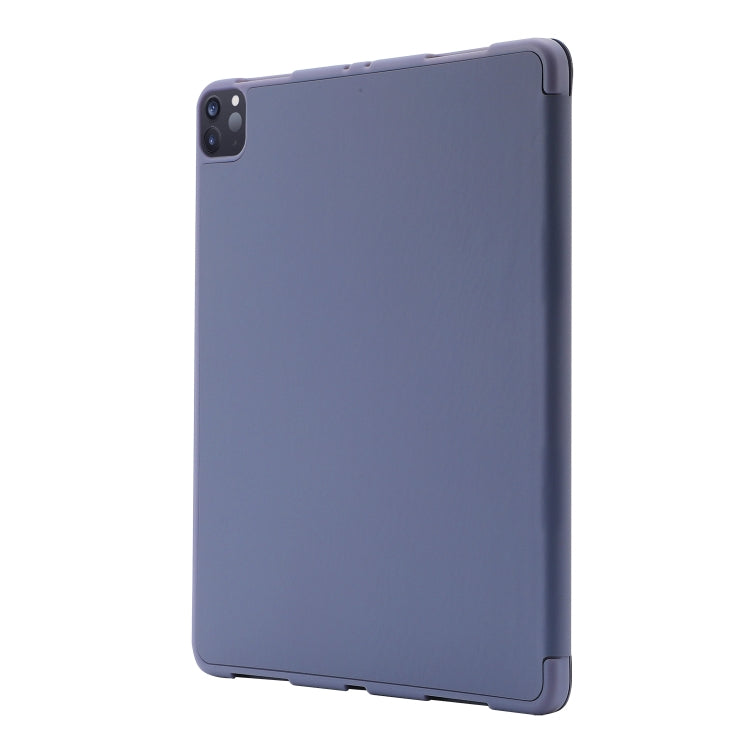 For iPad Air 13 2025 / 2024 Skin Feel Tri-fold Leather Tablet Case with Pen Slot(Lavender) by buy2fix