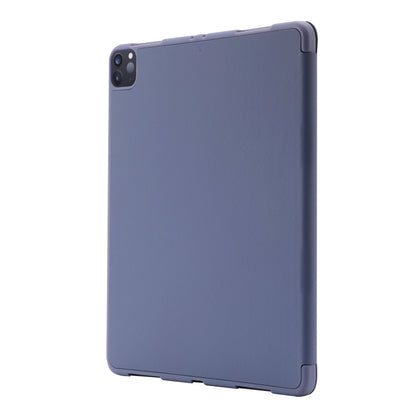For iPad Air 13 2025 / 2024 Skin Feel Tri-fold Leather Tablet Case with Pen Slot(Lavender) by buy2fix