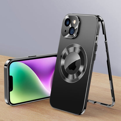 For iPhone 14 Plus Magnetic HD Tempered Glass Phone Case(Black) - iPhone 14 Plus Cases by buy2fix | Online Shopping UK | buy2fix