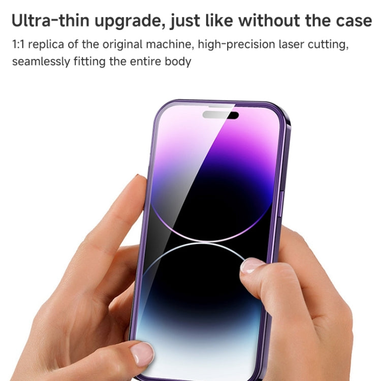 For iPhone 15 Plus Magnetic HD Tempered Glass Phone Case(Titanium) - iPhone 15 Plus Cases by buy2fix | Online Shopping UK | buy2fix