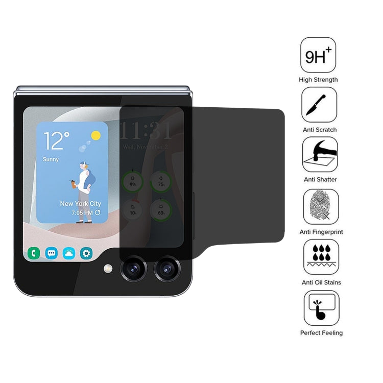 For Samsung Galaxy Z Flip6 25pcs External Small Screen High Transparency Privacy Full Cover Screen Protector - Galaxy Tempered Glass by buy2fix | Online Shopping UK | buy2fix