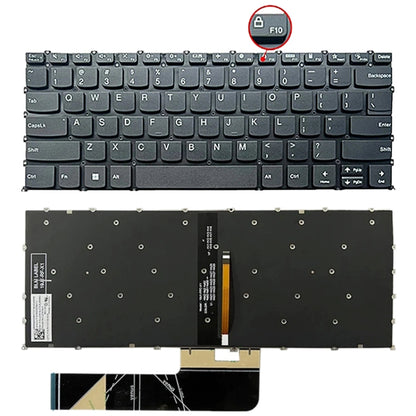 For Lenovo IdeaPad 5 US Version Laptop Backlight Keyboard, F10 Key with Lock Icon(Black) - Lenovo Spare Parts by buy2fix | Online Shopping UK | buy2fix
