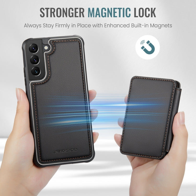 For Samsung Galaxy S22 5G JEEHOOD J05 Business Magnetic Style RFID Leather Phone Case(Black) - Galaxy S22 5G Cases by JEEHOOD | Online Shopping UK | buy2fix