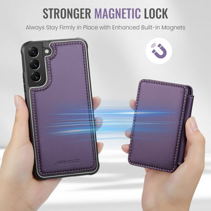 For Samsung Galaxy S22 5G JEEHOOD J05 Business Magnetic Style RFID Leather Phone Case(Purple) - Galaxy S22 5G Cases by JEEHOOD | Online Shopping UK | buy2fix