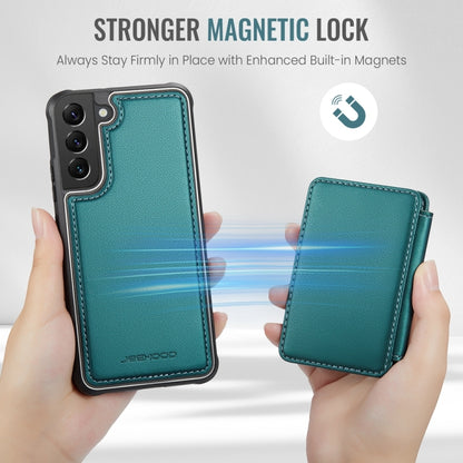 For Samsung Galaxy S22 5G JEEHOOD J05 Business Magnetic Style RFID Leather Phone Case(Blue Green) - Galaxy S22 5G Cases by JEEHOOD | Online Shopping UK | buy2fix
