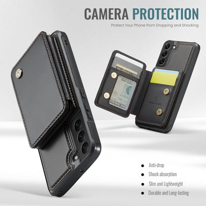 For Samsung Galaxy S22+ 5G JEEHOOD J05 Business Magnetic Style RFID Leather Phone Case(Black) - Galaxy S22+ 5G Cases by JEEHOOD | Online Shopping UK | buy2fix