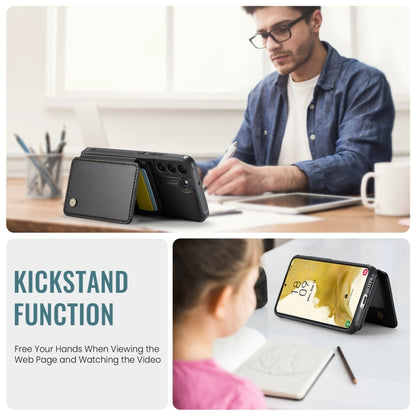 For Samsung Galaxy S22+ 5G JEEHOOD J05 Business Magnetic Style RFID Leather Phone Case(Black) - Galaxy S22+ 5G Cases by JEEHOOD | Online Shopping UK | buy2fix