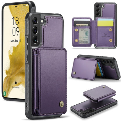 For Samsung Galaxy S22+ 5G JEEHOOD J05 Business Magnetic Style RFID Leather Phone Case(Purple) - Galaxy S22+ 5G Cases by JEEHOOD | Online Shopping UK | buy2fix