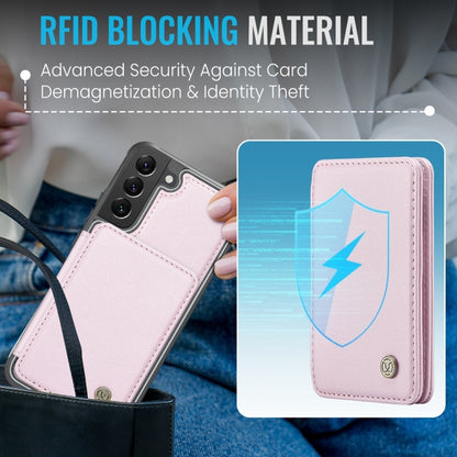 For Samsung Galaxy S22+ 5G JEEHOOD J05 Business Magnetic Style RFID Leather Phone Case(Pink) - Galaxy S22+ 5G Cases by JEEHOOD | Online Shopping UK | buy2fix