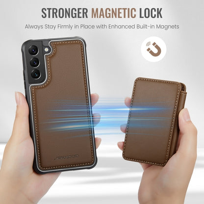 For Samsung Galaxy S22+ 5G JEEHOOD J05 Business Magnetic Style RFID Leather Phone Case(Brown) - Galaxy S22+ 5G Cases by JEEHOOD | Online Shopping UK | buy2fix