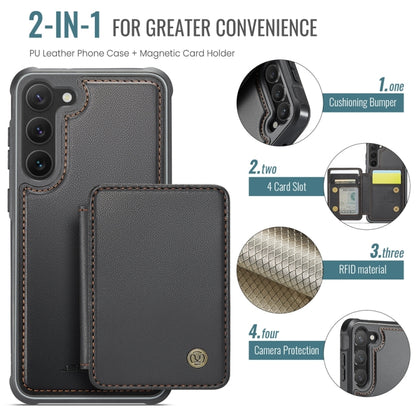 For Samsung Galaxy S23+ 5G JEEHOOD J05 Business Magnetic Style RFID Leather Phone Case(Black) - Galaxy S23+ 5G Cases by JEEHOOD | Online Shopping UK | buy2fix