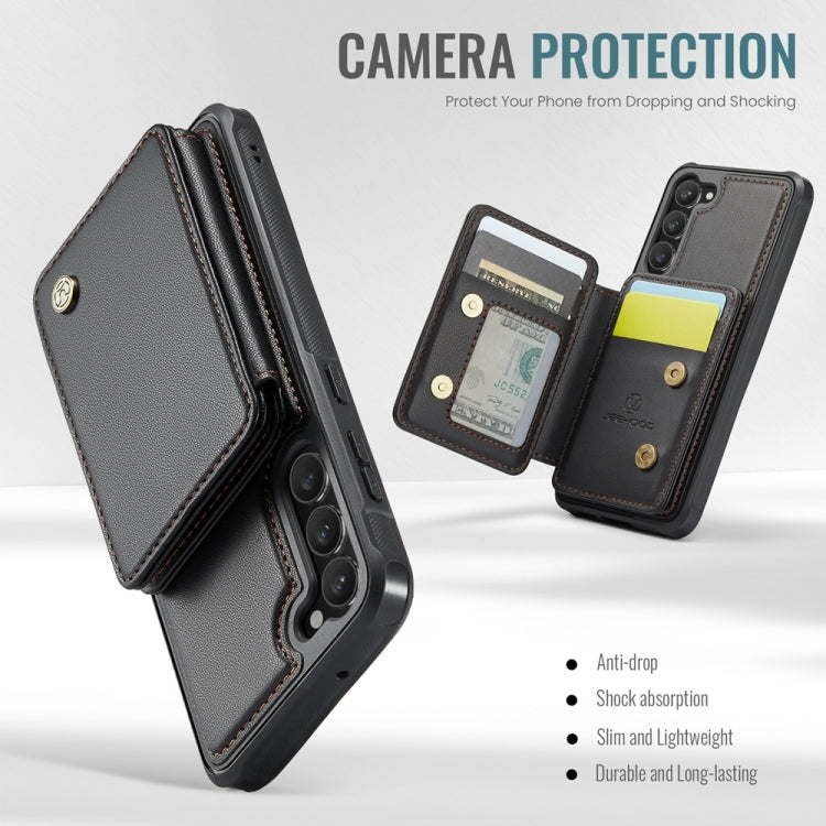 For Samsung Galaxy S23+ 5G JEEHOOD J05 Business Magnetic Style RFID Leather Phone Case(Black) - Galaxy S23+ 5G Cases by JEEHOOD | Online Shopping UK | buy2fix