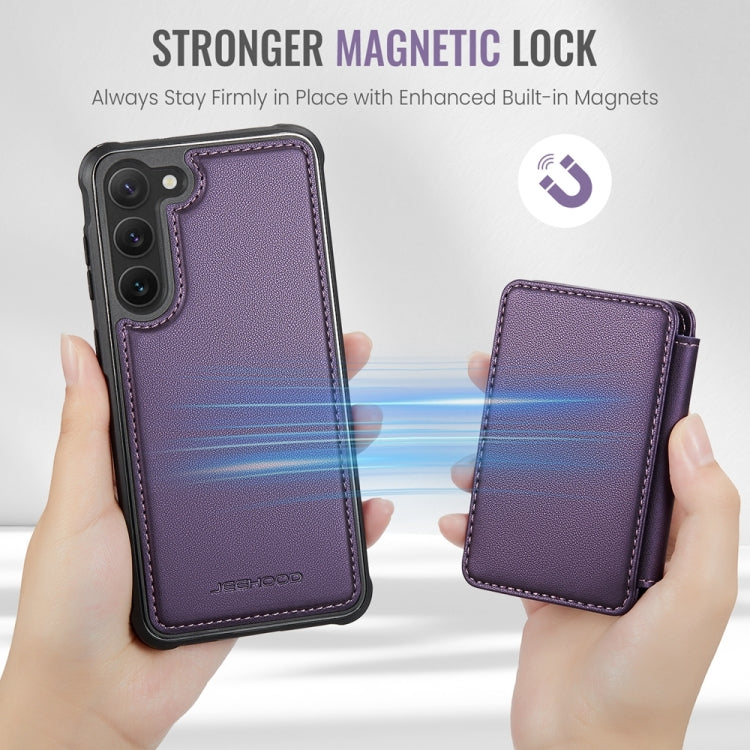 For Samsung Galaxy S23+ 5G JEEHOOD J05 Business Magnetic Style RFID Leather Phone Case(Purple) - Galaxy S23+ 5G Cases by JEEHOOD | Online Shopping UK | buy2fix