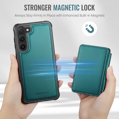 For Samsung Galaxy S23+ 5G JEEHOOD J05 Business Magnetic Style RFID Leather Phone Case(Blue Green) - Galaxy S23+ 5G Cases by JEEHOOD | Online Shopping UK | buy2fix